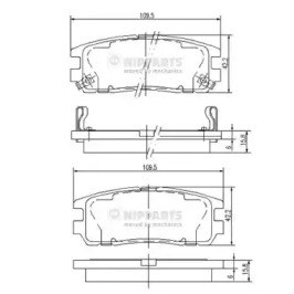 Колодки на гальмо задній дисковий J3619001 NIPPARTS