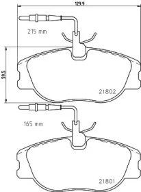Передні гальмівні колодки JQ1012000 KAMOKA