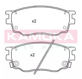 Колодки гальмівні дискові комплект JQ101255 KAMOKA