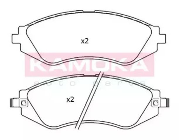 Колодки гальмівні передні, дискові JQ101257 KAMOKA