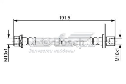 Шланг гальмівний задній, лівий LH7246 DELPHI