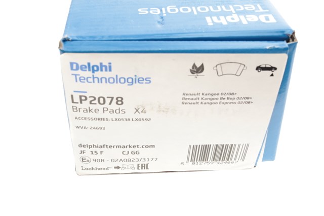 Колодки передні LP2078 DELPHI