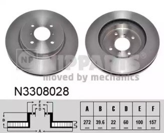 Ротор гальмівний N3308028 NIPPARTS