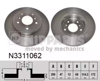 Дискові гальма N3311062 NIPPARTS