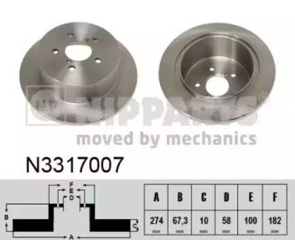 Дискові гальма N3317007 NIPPARTS