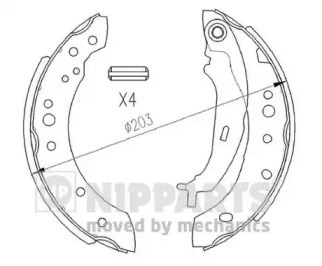 Гальма в зборі N3505043 NIPPARTS
