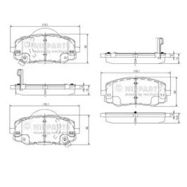 Передні гальмівні колодки N3600552 NIPPARTS