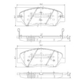 Передні гальмівні колодки N3605051 NIPPARTS