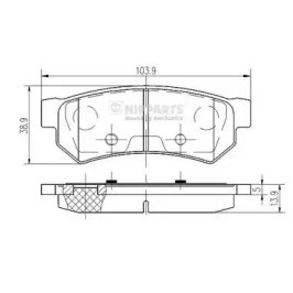 Колодки на гальмо задній дисковий N3610907 NIPPARTS