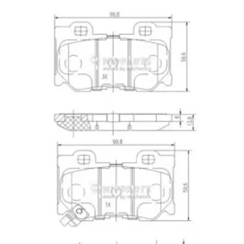 Комплект задніх колодок N3611053 NIPPARTS