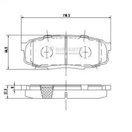 Колодки гальмівні задні, дискові N3612043 NIPPARTS