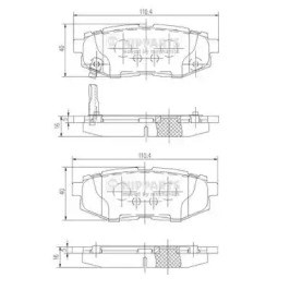 Задні гальмівні колодки N3617006 NIPPARTS
