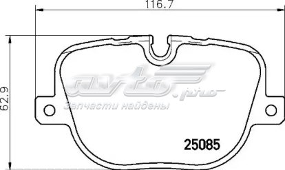 Колодки гальмівні задні, дискові P44025 BREMBO