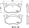 Комплект задніх колодок P68018 BREMBO