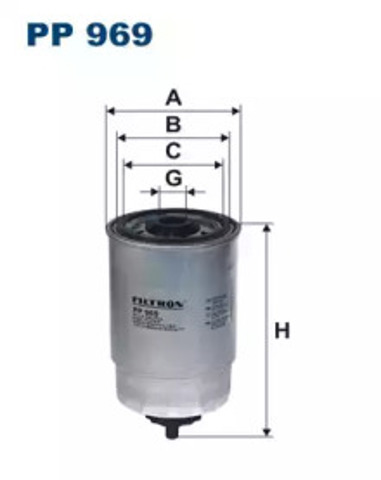 Фільтр тонкого очищення палива PP969 FILTRON