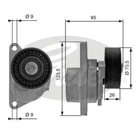 Натягувач приводного ременя T38190 GATES