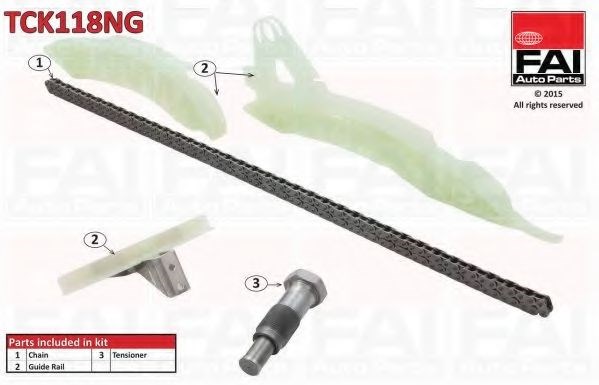Ланцюг ГРМ, комплект TCK118NG FAI