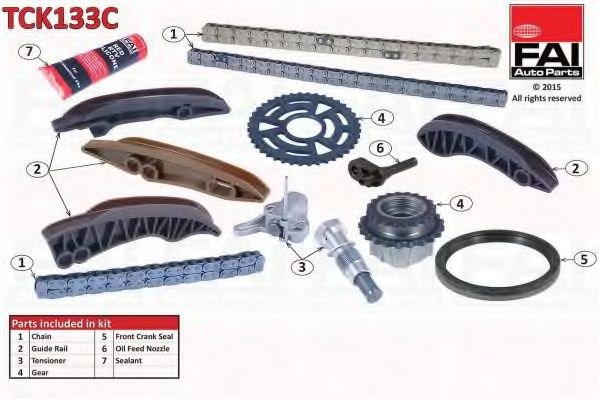 Ланцюг ГРМ, комплект TCK133C FAI