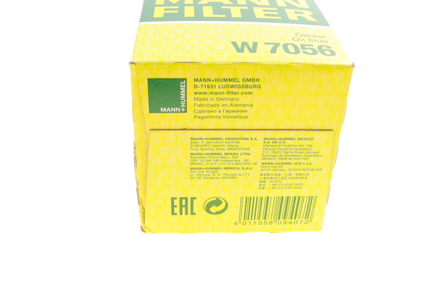 Фільтр масляний ДВЗ W7056 MANN