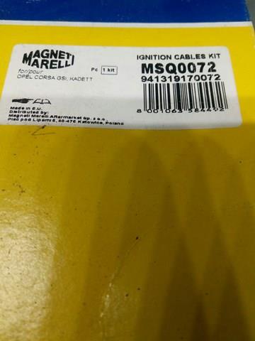 Magneti marelli к-т високовольтних проводів opel corsa, kadett MSQ0072