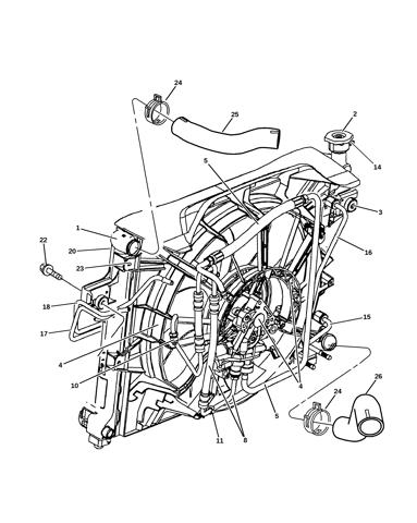Трубка/шланг охолодження АКПП, обратка 52079783AA CHRYSLER