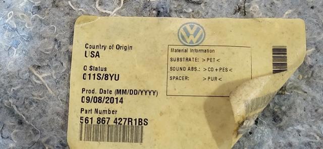 Облицювання багажного відсіку, ліве 561867427R1BS VAG