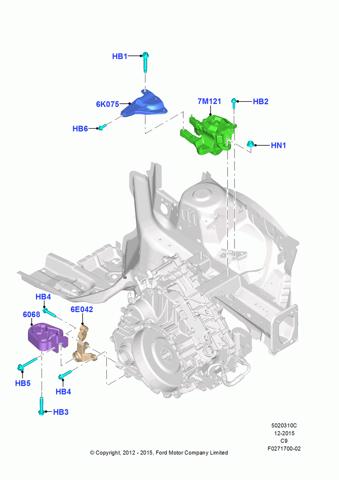 Подушка (опора) двигуна, ліва верхня DG9Z6068Q FORD