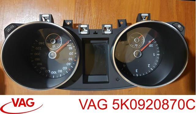 Щиток приладів додатковий 5K0920870C VAG