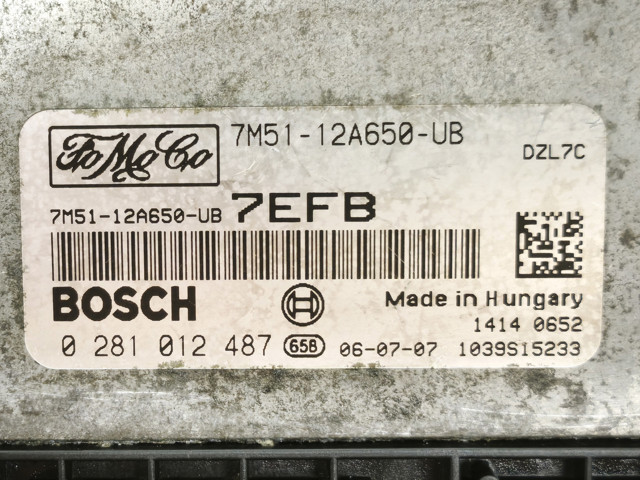 Комп'ютер двигуна 0281012487 BOSCH