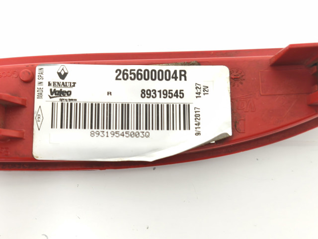 Катафот (відбивач) заднього бампера, правий 265600004R RENAULT