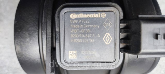 Датчик масової витрати повітря 8200914647 RENAULT