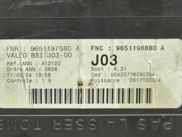 Монтажний блок 9651196880 PEUGEOT