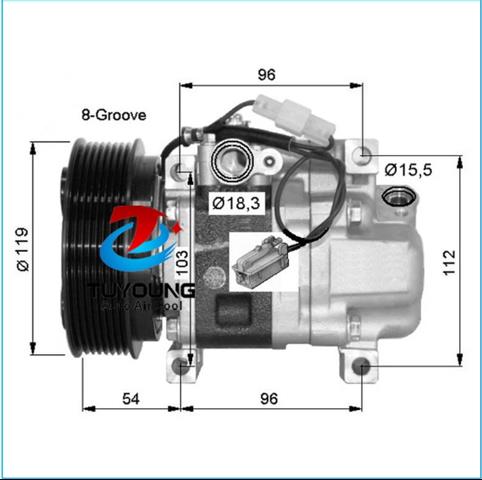 Насос кондиціонера H12A1AQ4HE MAZDA