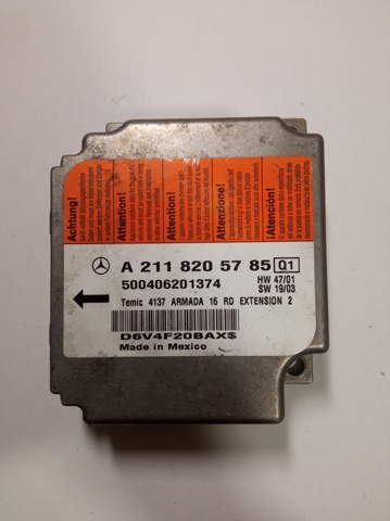 Модуль-процесор керування подушки безпеки A2118205785 MERCEDES