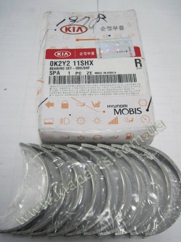 Вкладиші колінвала, корінні, комплект, 2-й ремонт (+0,50) 0K2Y211SHX HYUNDAI