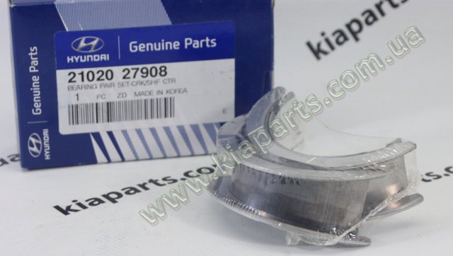 Вкладиші колінвалу, корінні, комплект, 3-й ремонт (+0,75) 2102027908 HYUNDAI