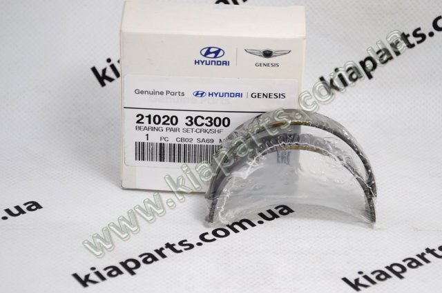 Вкладиші колінвала, корінні, комплект, стандарт (STD) 210203C300 HYUNDAI