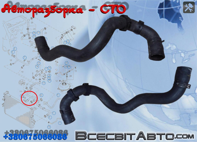 Патрубок системи охолодження 7H0122101 VAG