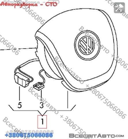 Подушка AIRBAG передня ліва 7P6880201H VAG