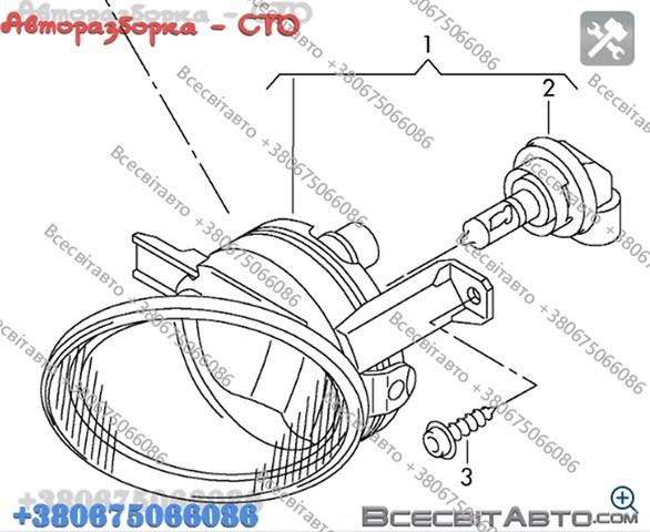 Туманка права 7P6941700 VAG