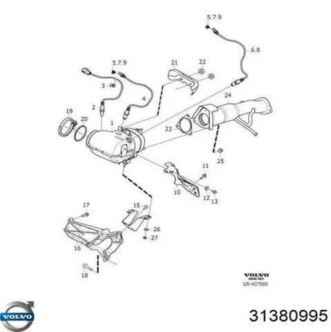 Лямбдазонд, датчик кисню до каталізатора 31380995 VOLVO