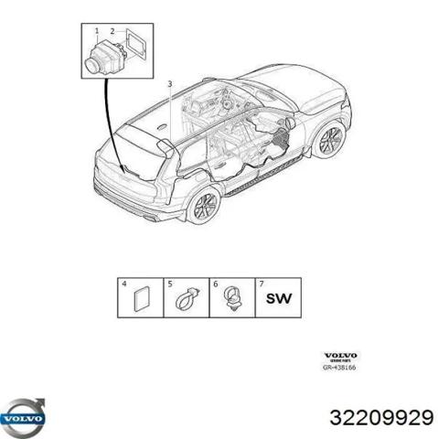 Камера системи забезпечення видимості 32209929 VOLVO