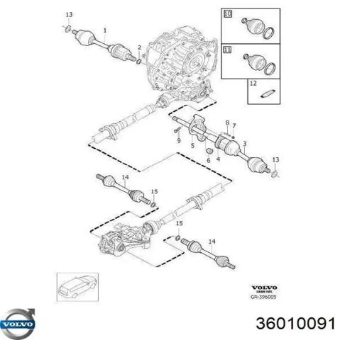 Привід задній 36010091 VOLVO