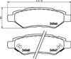 Задні гальмівні колодки P09014 BREMBO