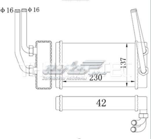 Радіатор обігрівача D6G009TT THERMOTEC