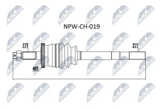 Привід передній правий NPWCH019 NTY