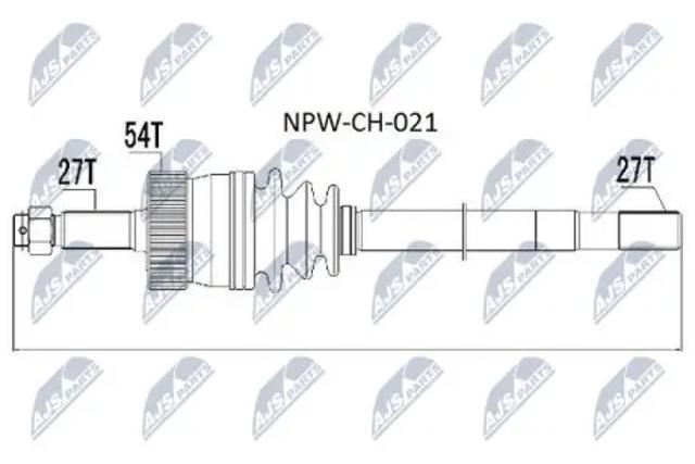 Піввісь передня, права NPWCH021 NTY