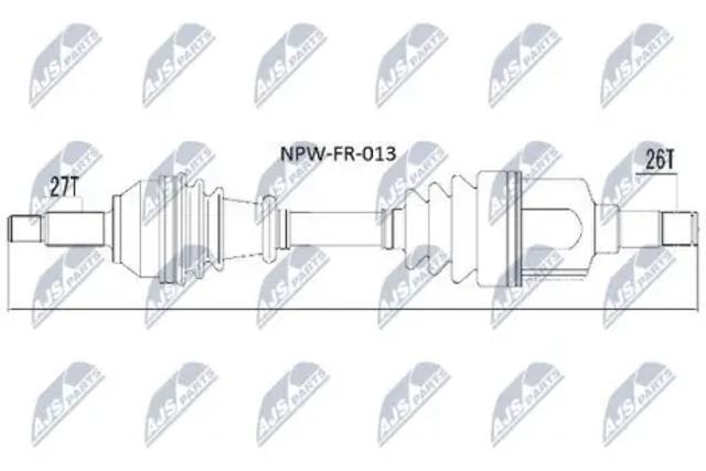 Піввісь передня ліва NPWFR013 NTY