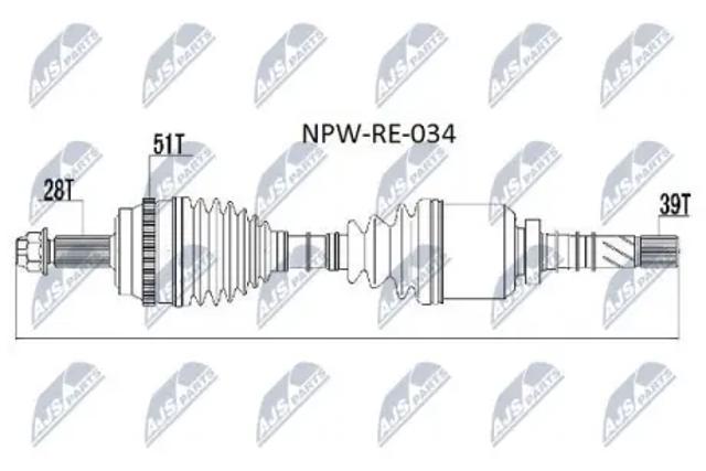 Привід передній правий NPWRE034 NTY