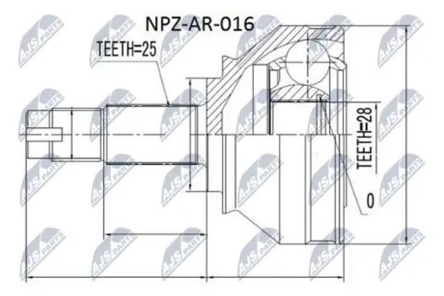 Граната зовнішня NPZAR016 NTY